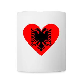 Albanie Cœur - Mug blanc - blanc - Devant