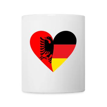 Albanie Allemagne Cœur - Mug blanc - blanc - Devant