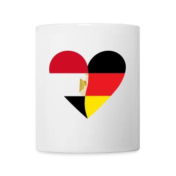 Égypte Allemagne Cœur - Mug blanc - blanc - Devant