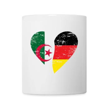 Algérie Allemagne Drapeau Coeur - Mug blanc - blanc - Devant