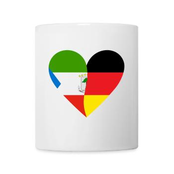 Equatorial Guinea Germany Heart - Mug - white - Front