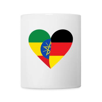 Ethiopia Germany Heart - Tasse - Weiß - Vorne
