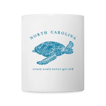 Nord Carolina Schildkröte Silhouette - Tasse - Weiß - Vorne