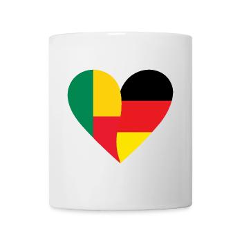 Benin Germany Heart - Mug - white - Front