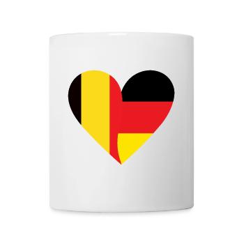 Belgium Germany Heart - Tasse - Weiß - Vorne