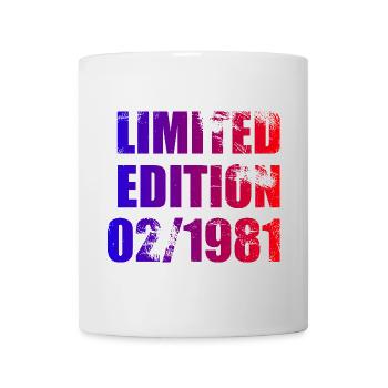 44. Geburtstag Limited Edition 02/1981 - Tasse - Weiß - Vorne