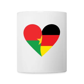 Burkina Faso Allemagne Cœur - Mug blanc - blanc - Devant