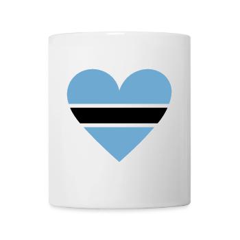 Cœur du Botswana - Mug blanc - blanc - Devant