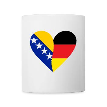 Bosnia Germany Heart - Tasse - Weiß - Vorne