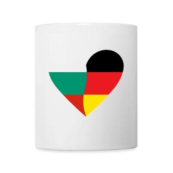 Bulgaria Germany Heart - Tasse - Weiß - Vorne