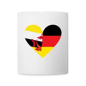 Brunei Germany Heart - Tasse - Weiß - Vorne