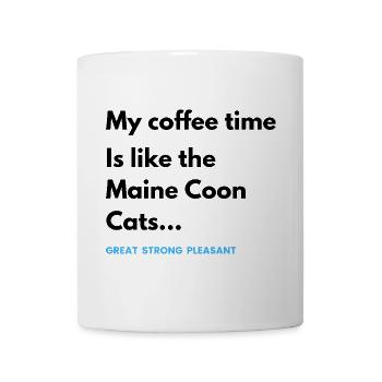 Coffee time like the Maine Coon cats - Mug blanc - blanc - Devant
