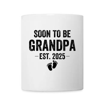 Soon To Be Grandpa Est. 2025 - Mug - white - Front