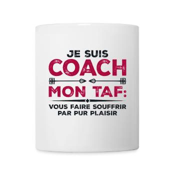 Je suis coach, Humour cadeau sportif coach - Mug blanc - blanc - Devant