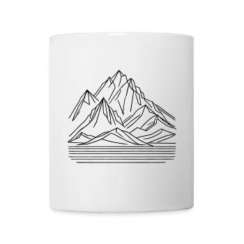 Majestic Mountains – Minimalist Nature Design - Mug - white - Front