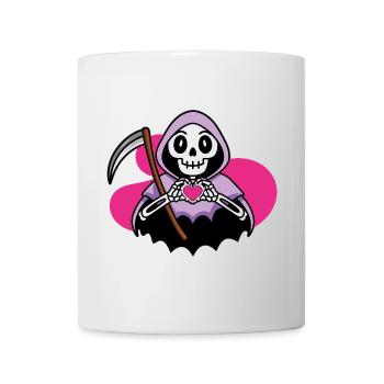 Kawaii Grim Reaper with Heart - Mug - white - Front
