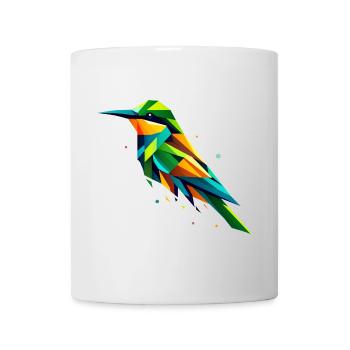 farbenfroher geometrischer Bienenfresser Vogel - Tasse - Weiß - Vorne