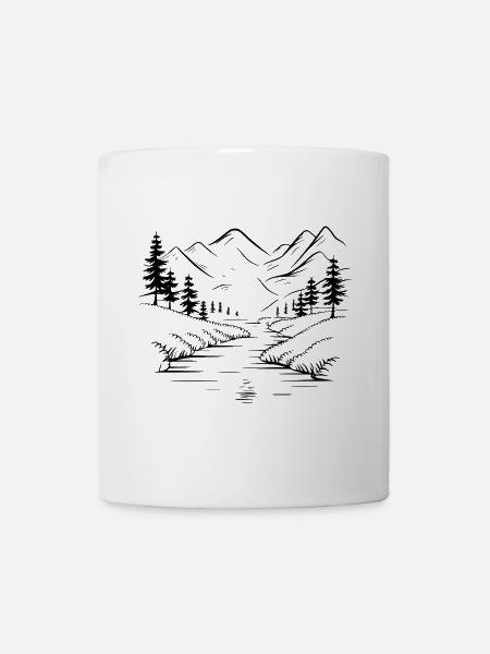Montagnes - Mug blanc - blanc