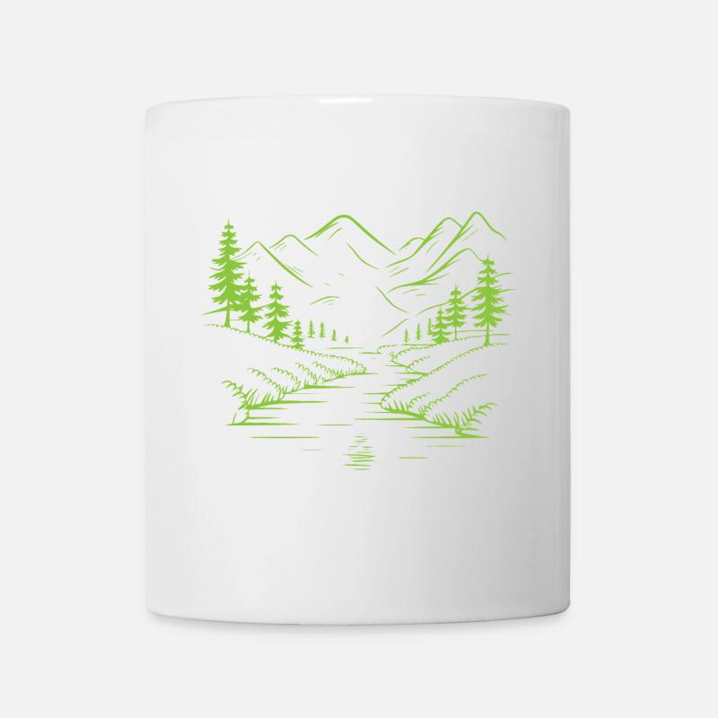 Gebirge - Tasse - Weiß
