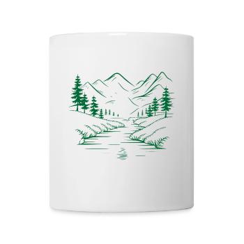 Gebirge - Tasse - Weiß - Vorne