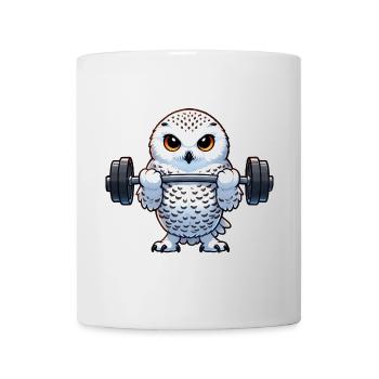 hibou harfang des neiges entraînement entraînement physique - Mug blanc - blanc - Devant