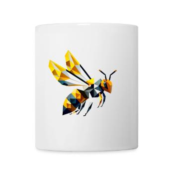 geometric bee, in modern polygon style - Mug - white - Front