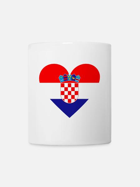 Croatia Heart - Tasse - Weiß
