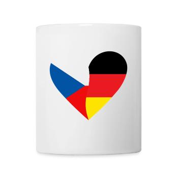République tchèque Allemagne Cœur - Mug blanc - blanc - Devant