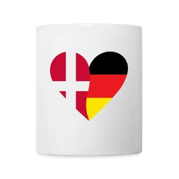 Danemark Allemagne Cœur - Mug blanc - blanc - Devant