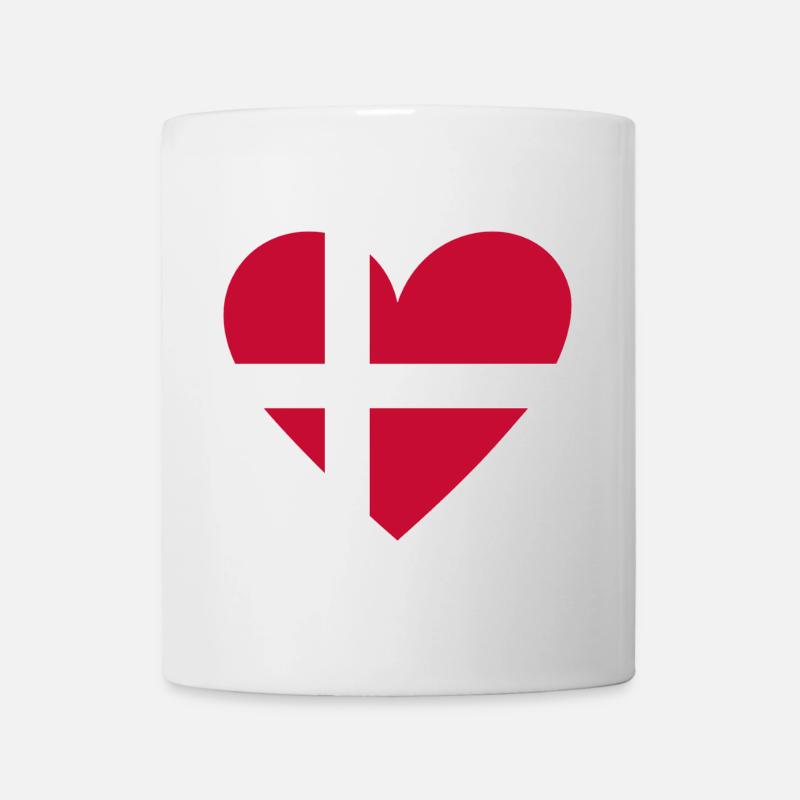 Denmark Heart - Tasse - Weiß