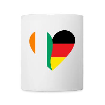Ivory Coast Germany Heart - Tasse - Weiß - Vorne