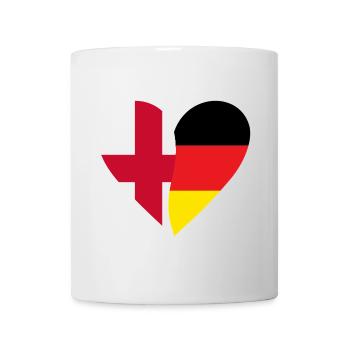 Angleterre Allemagne Cœur - Mug blanc - blanc - Devant