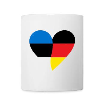 Estonia Germany Heart - Tasse - Weiß - Vorne