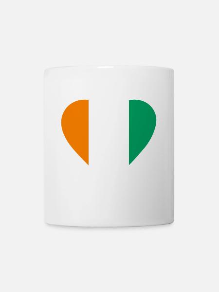 Ivory Coast Heart - Tasse - Weiß
