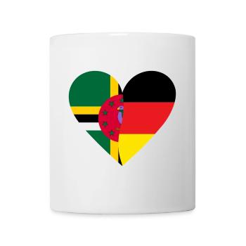 Dominica Germany Heart - Tasse - Weiß - Vorne