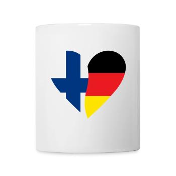 Finland Germany Heart - Tasse - Weiß - Vorne