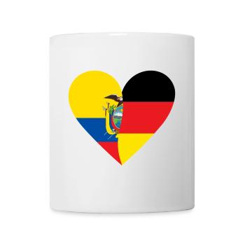 Equateur Allemagne Cœur - Mug blanc - blanc - Devant