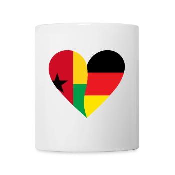 Guinea-Bissau Germany Heart - Mug - white - Front