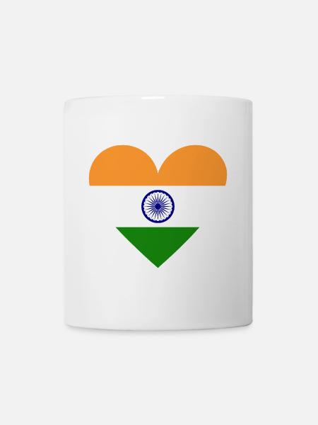 India Heart - Tasse - Weiß