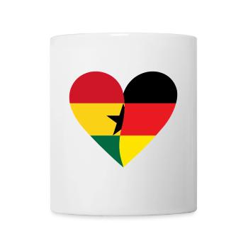 Ghana Allemagne Cœur - Mug blanc - blanc - Devant