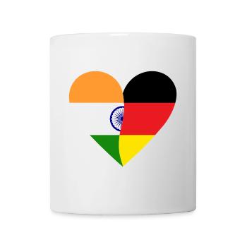 India Germany Heart - Tasse - Weiß - Vorne