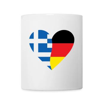 Grèce Allemagne Cœur - Mug blanc - blanc - Devant