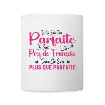 Femme Humour Professeur de Français - Mug blanc - blanc - Devant