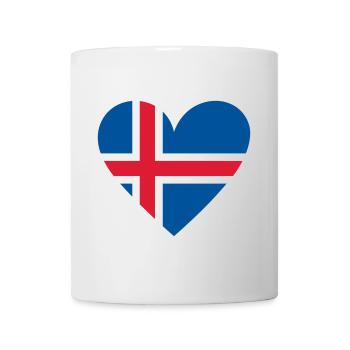 Islande Cœur - Mug blanc - blanc - Devant