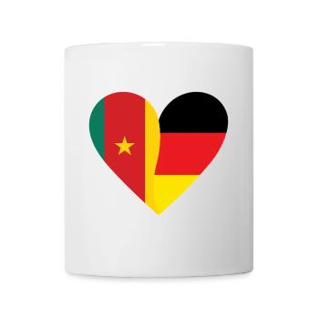 Cameroon Germany Heart - Tasse - Weiß - Vorne