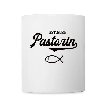 Pastorin est 2025 Fisch Symbol Christentum Kirche - Tasse - Weiß - Vorne