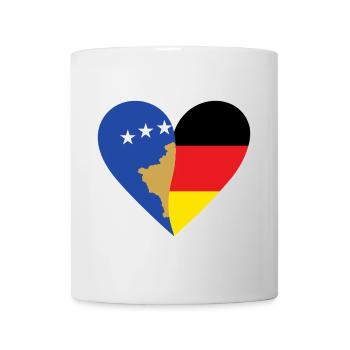 Kosovo Germany Heart - Tasse - Weiß - Vorne