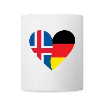 Iceland Germany Heart - Tasse - Weiß - Vorne