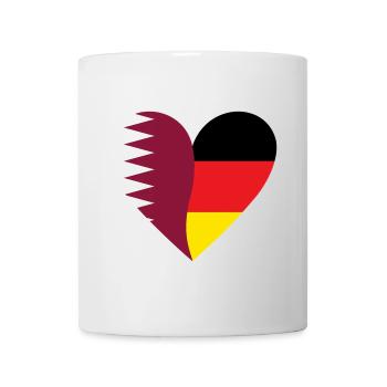 Qatar Germany Heart - Mug - white - Front