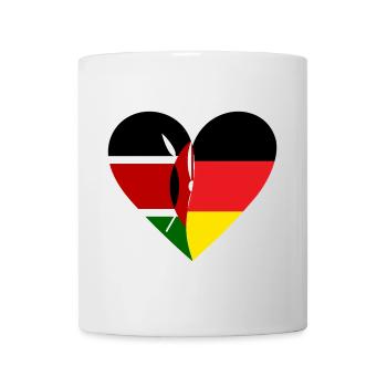 Kenya Germany Heart - Tasse - Weiß - Vorne